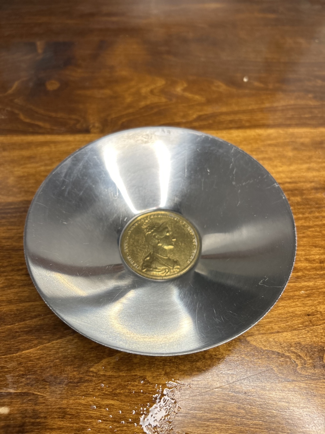Vintage Souvenir Dish with Queen Elizabeth II Coin
