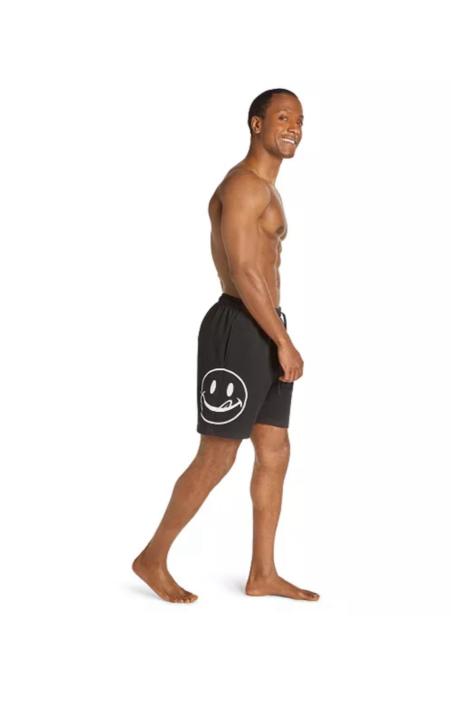 Men's Black Smiley Face Shorts - photo 3