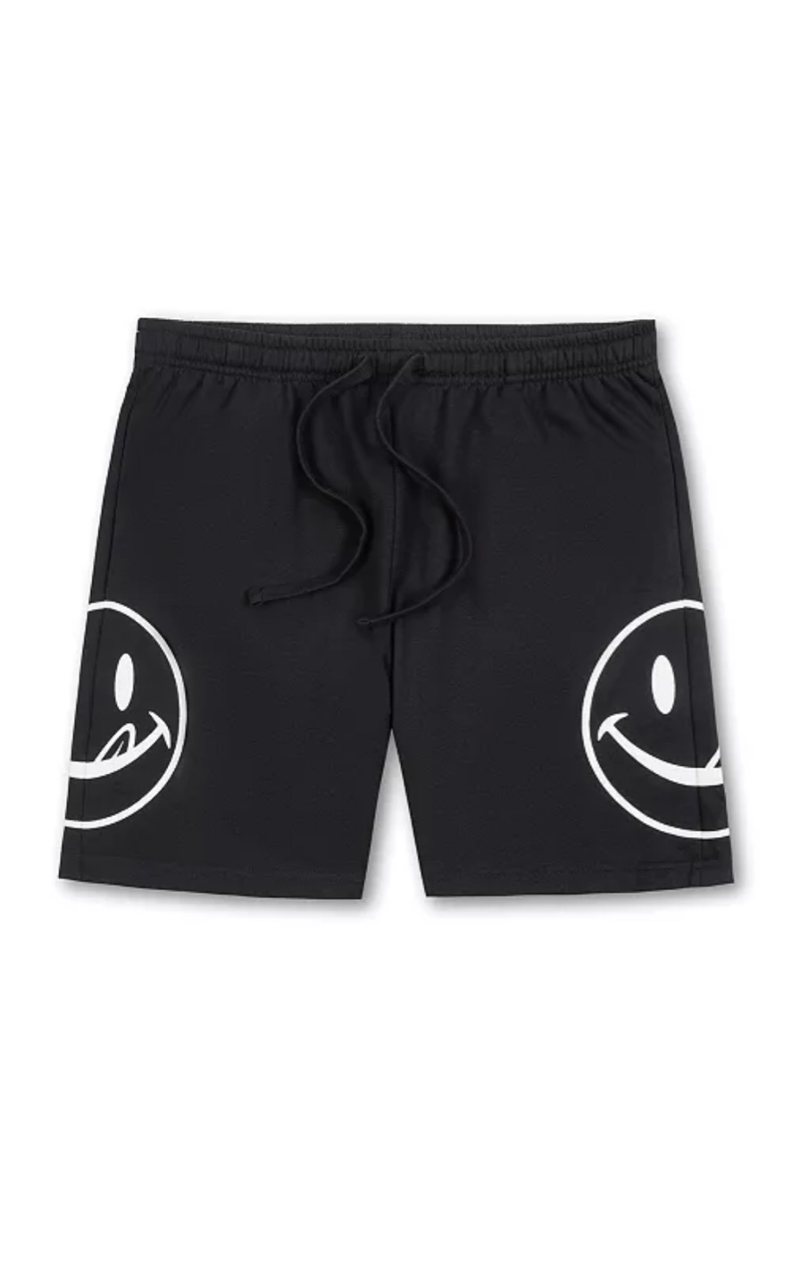 Men's Black Smiley Face Shorts - photo 5