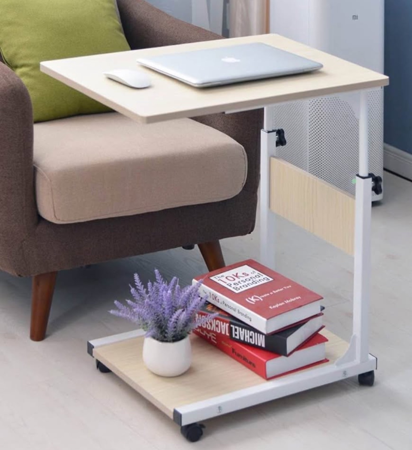 Overbed Adjustable Laptop Table with Wheels - photo 3