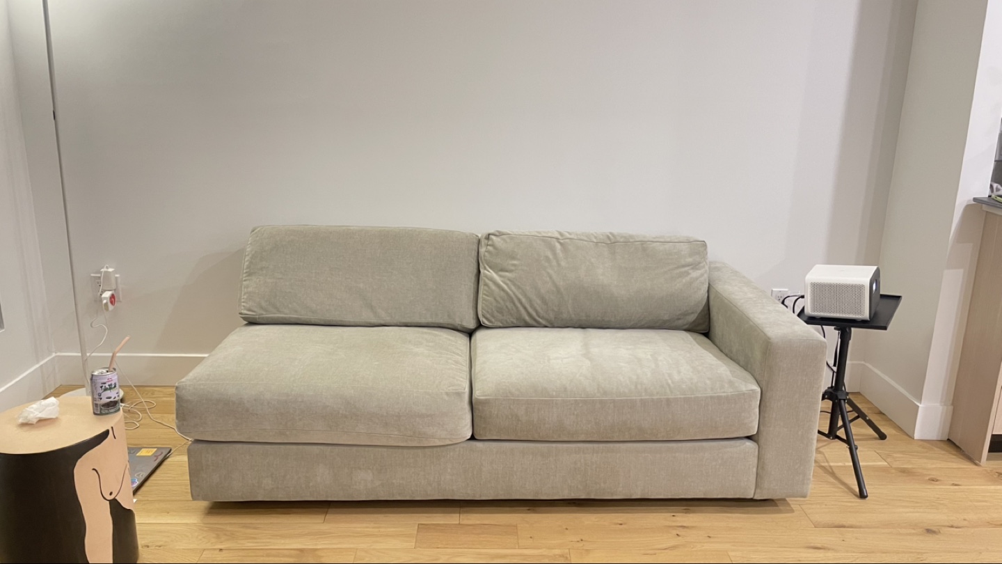 West Elm Chaise Sectional Sofa - Light Grey - photo 3