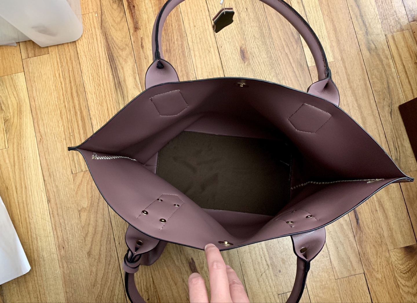 Gorgeous Mauve Tote Bag with Detachable Pouch - photo 2