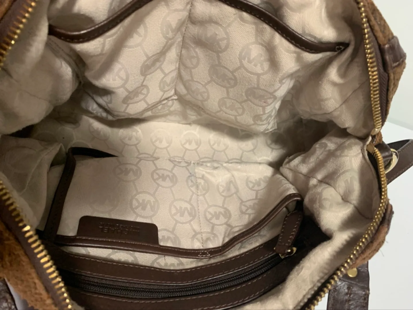 Michael Kors Brown Snakeskin-Embossed Shoulder Bag image indicator(3)