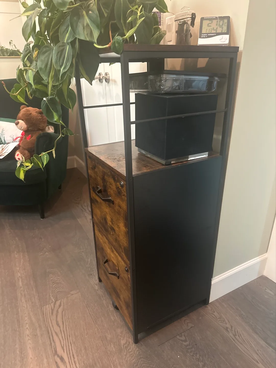 Two-Drawer Filing Cabinet with Top Shelf 💚 image indicator(2)