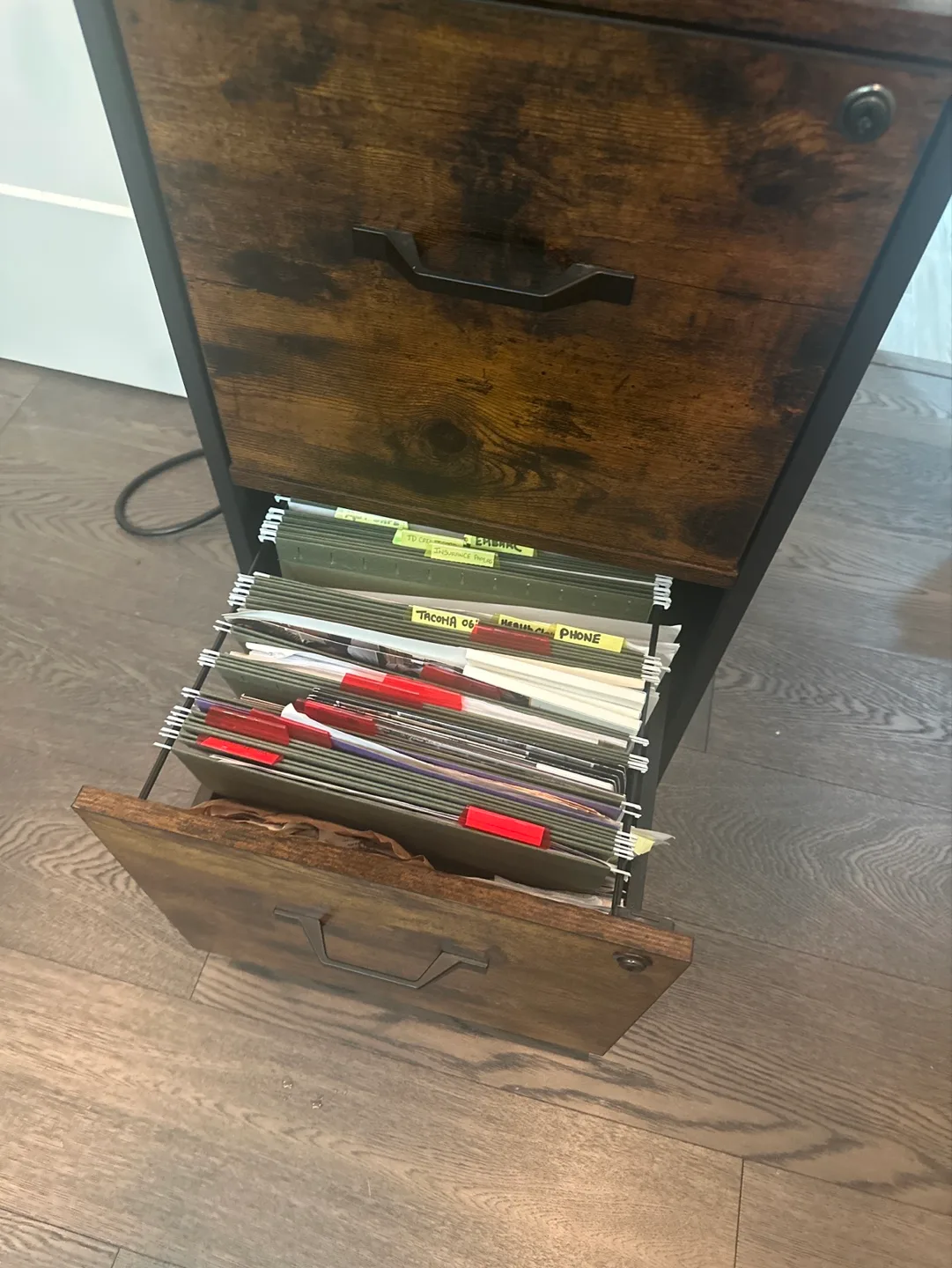 Two-Drawer Filing Cabinet with Top Shelf 💚 image indicator(3)