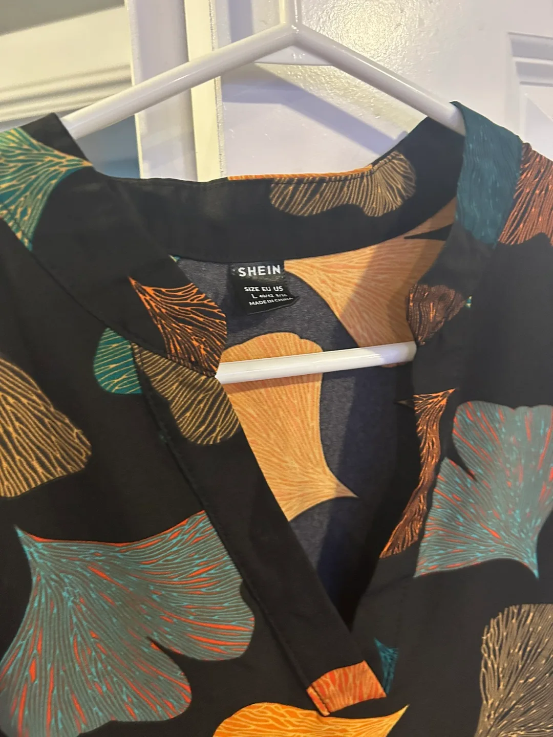 SHEIN Ginkgo Leaf Print Mini Dress image indicator(4)