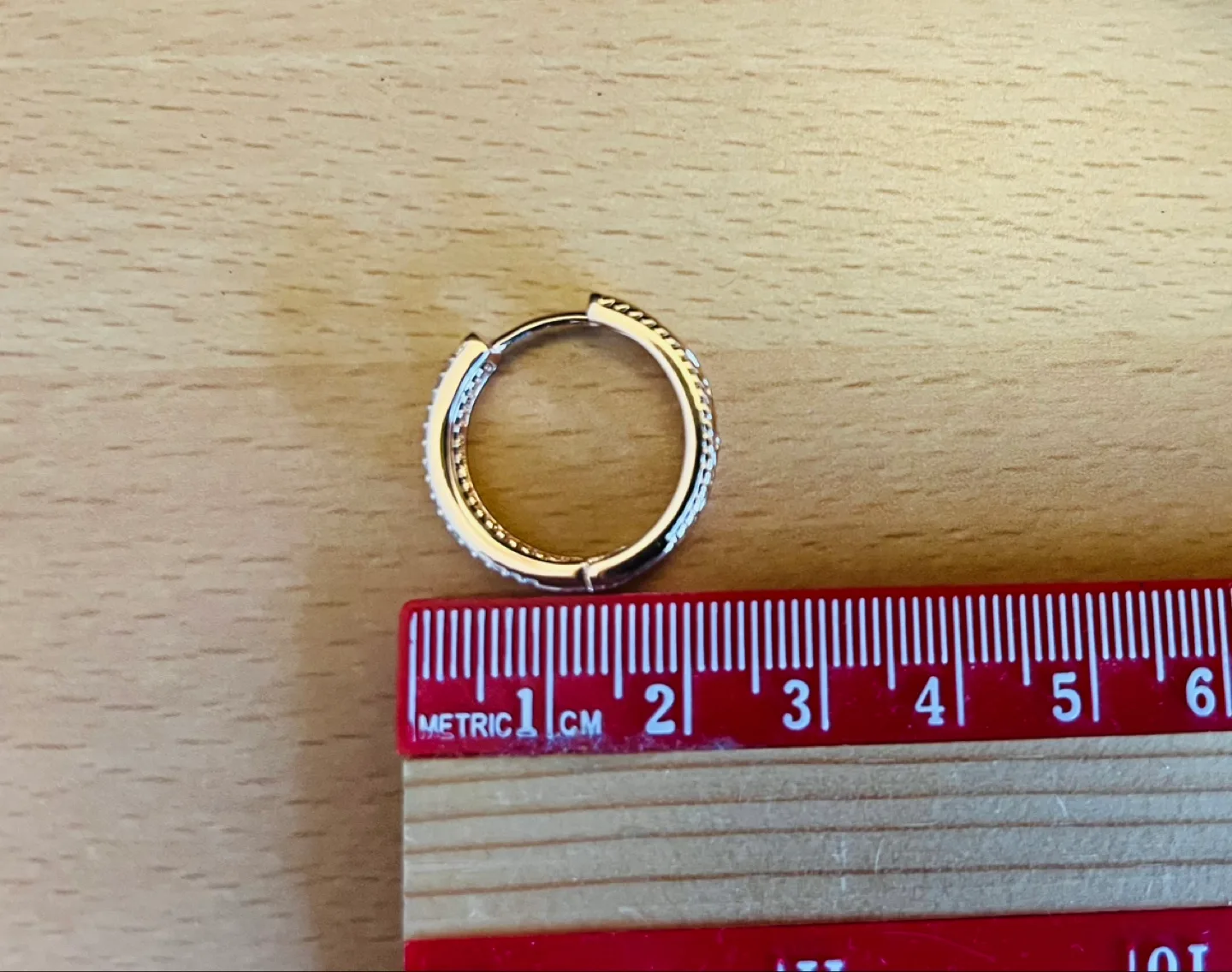 Gold plated  Turquoise and white zircon Hoop Earrings image indicator(3)