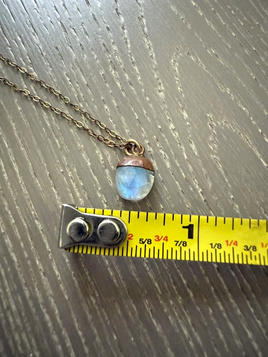 Delicate Rainbow Moonstone Necklace image indicator(2)
