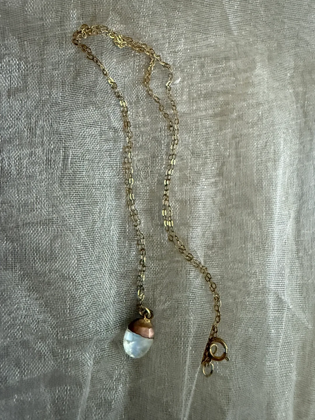 Delicate Rainbow Moonstone Necklace image indicator(4)
