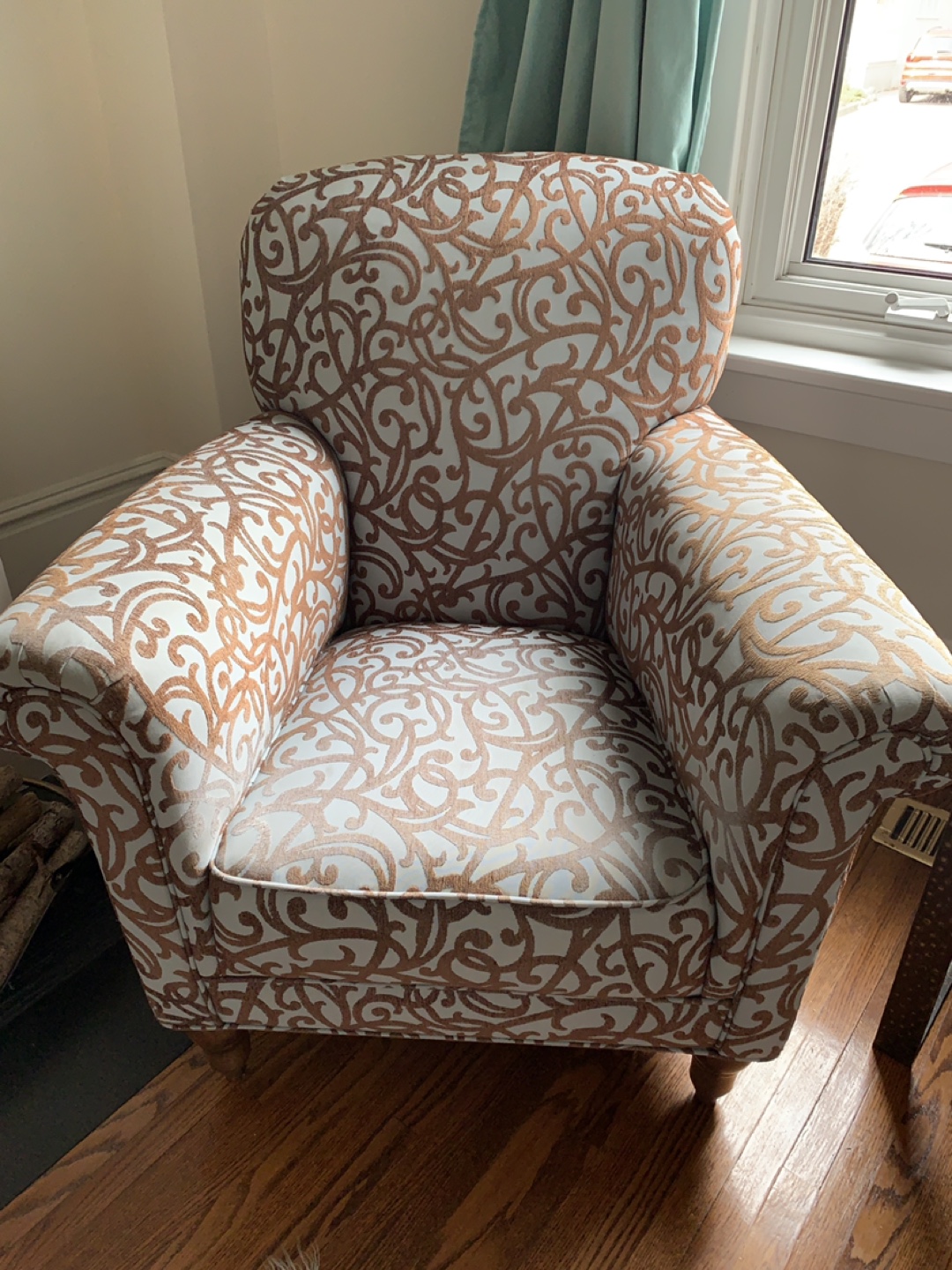 Pair of Armchairs - Elegant Damask Pattern - photo 4