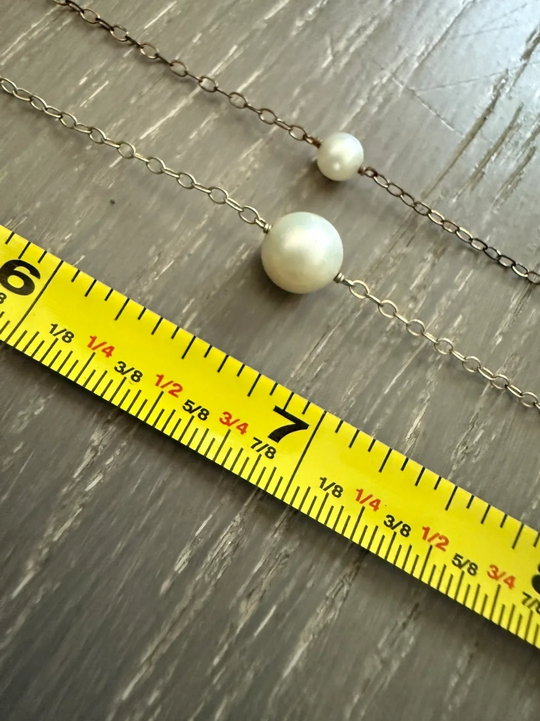 Sterling silver gold Filled Pearl Necklaces image indicator(2)