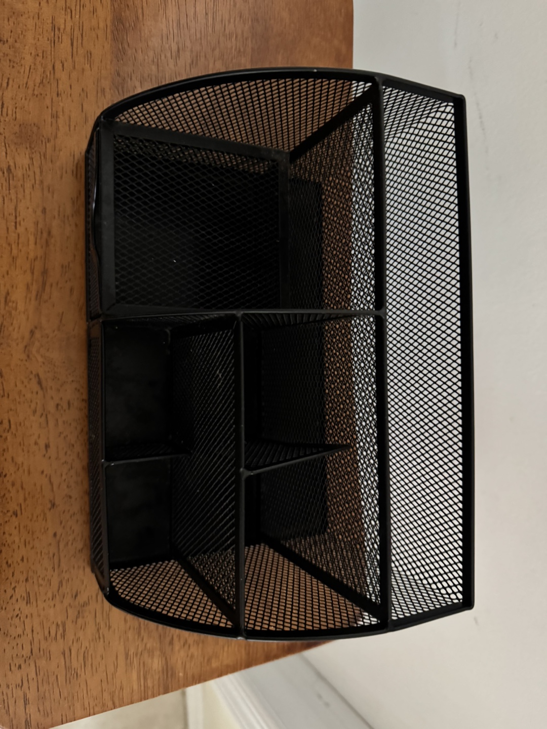 Black Metal Mesh Desk Organizer with Drawer - photo 3