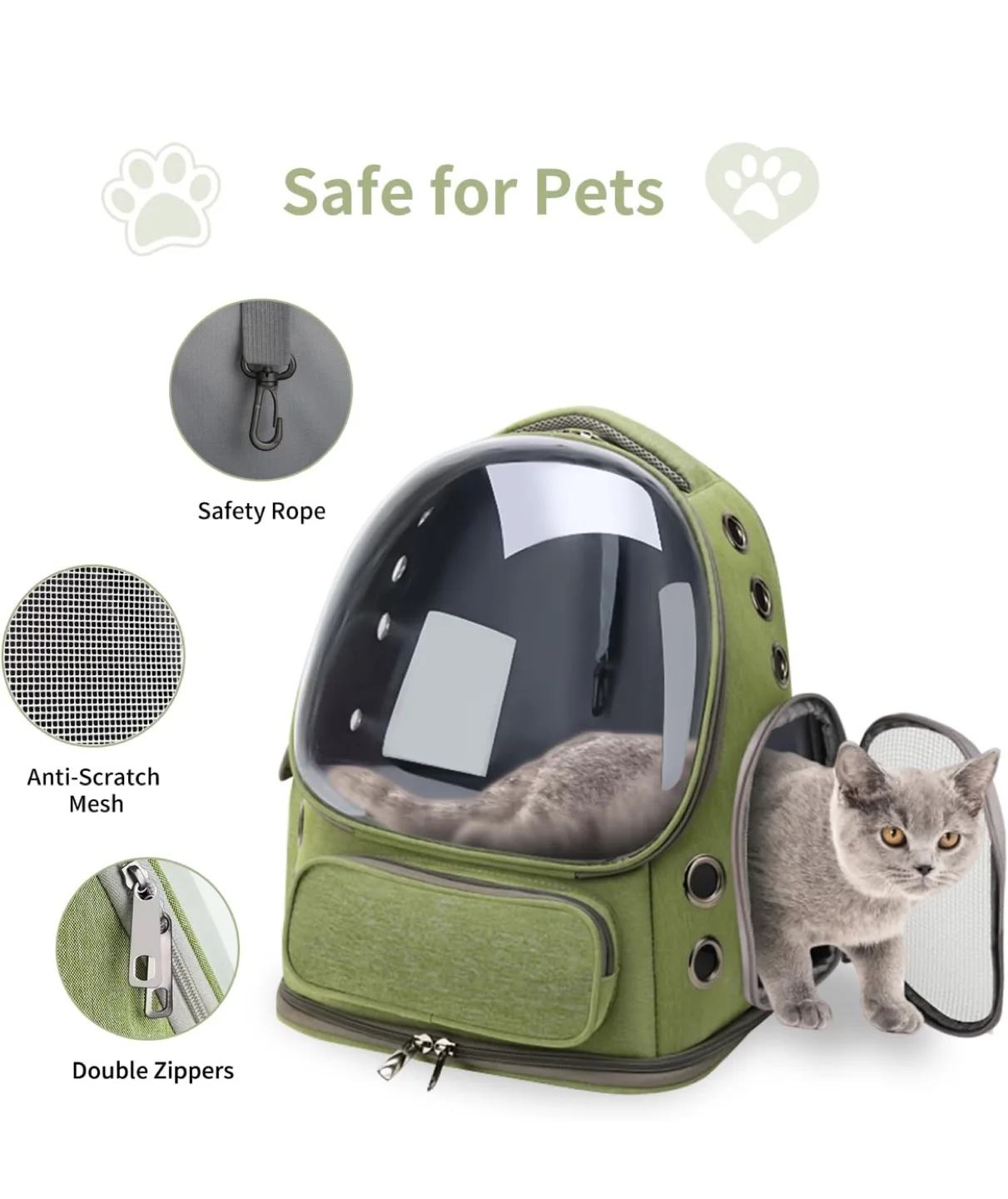Pet Carrier Backpack - Bubble Backpack for Cats and Small Dogs image indicator(4)