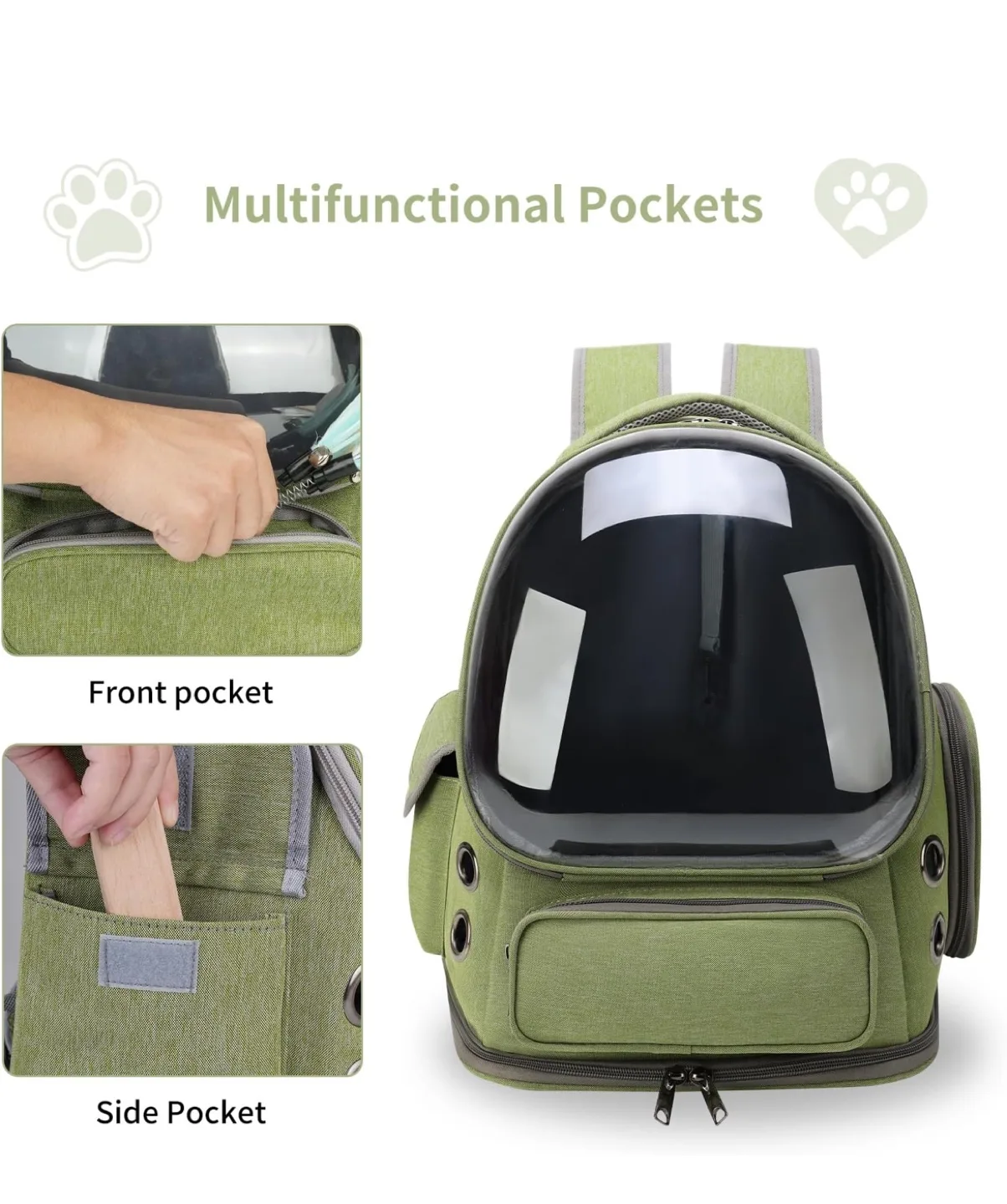 Pet Carrier Backpack - Bubble Backpack for Cats and Small Dogs image indicator(3)