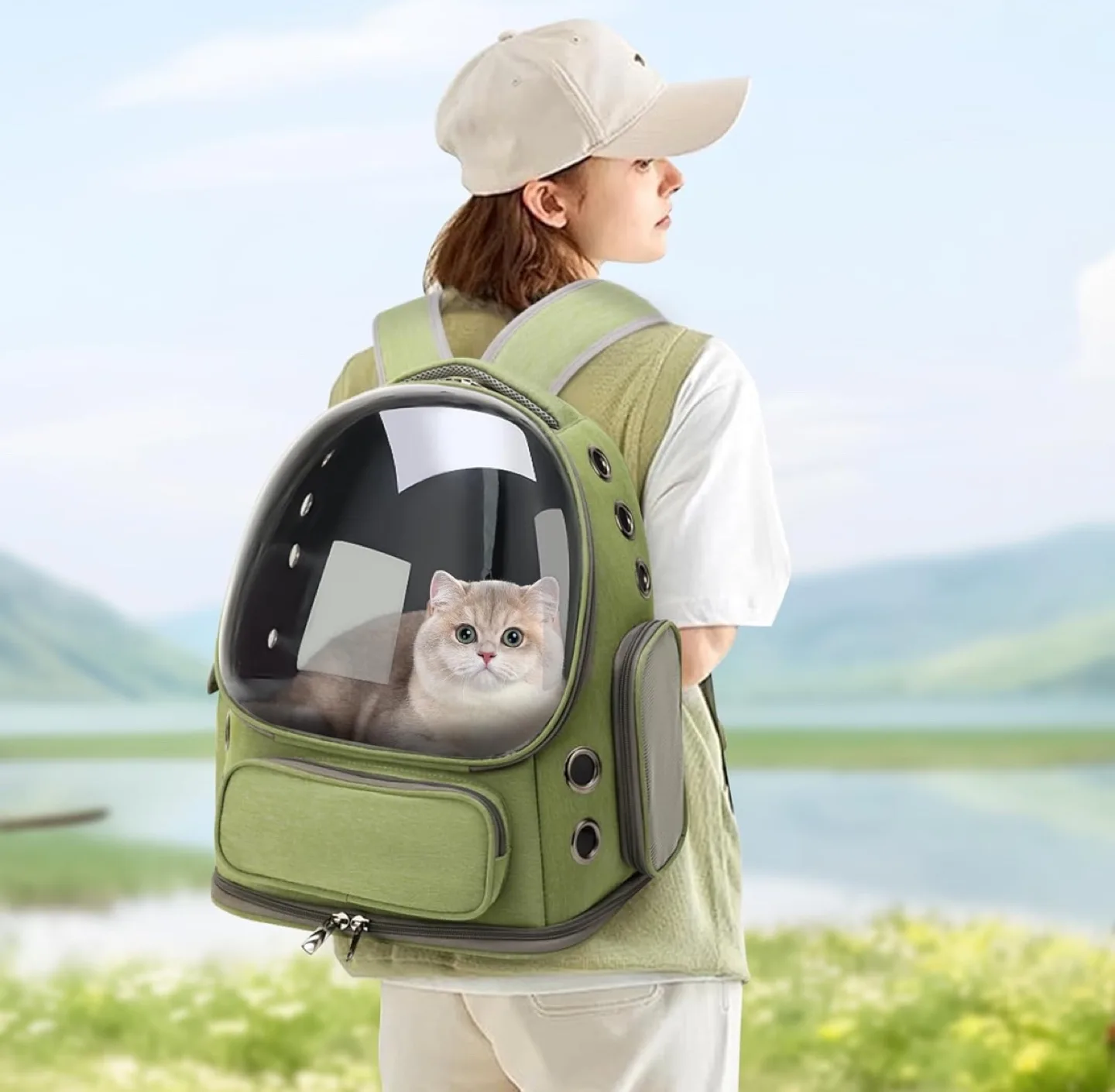 Pet Carrier Backpack - Bubble Backpack for Cats and Small Dogs image indicator(5)