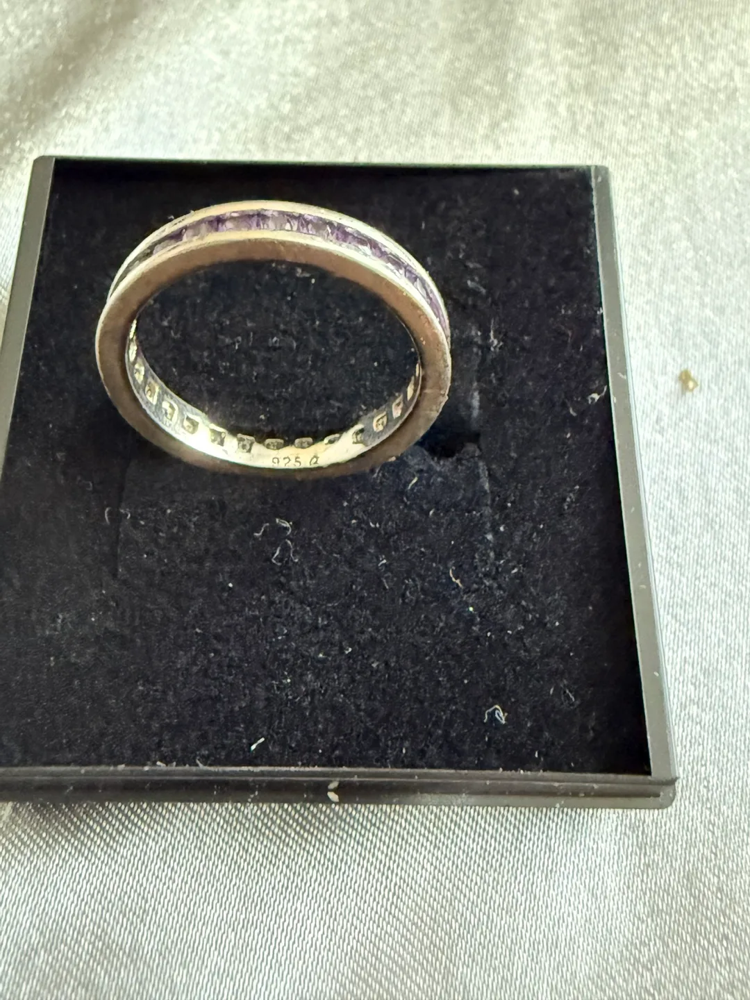 Amethyst Eternity Band Ring 925 Sterling Silverado image indicator(2)