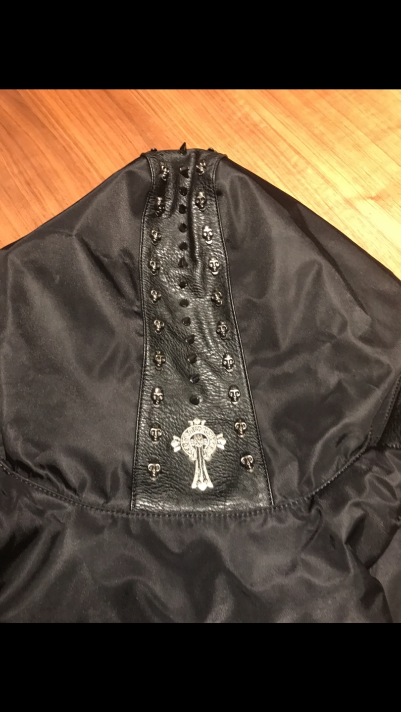 Chrome Hearts Black Leather  Backpack with Hood - photo 5