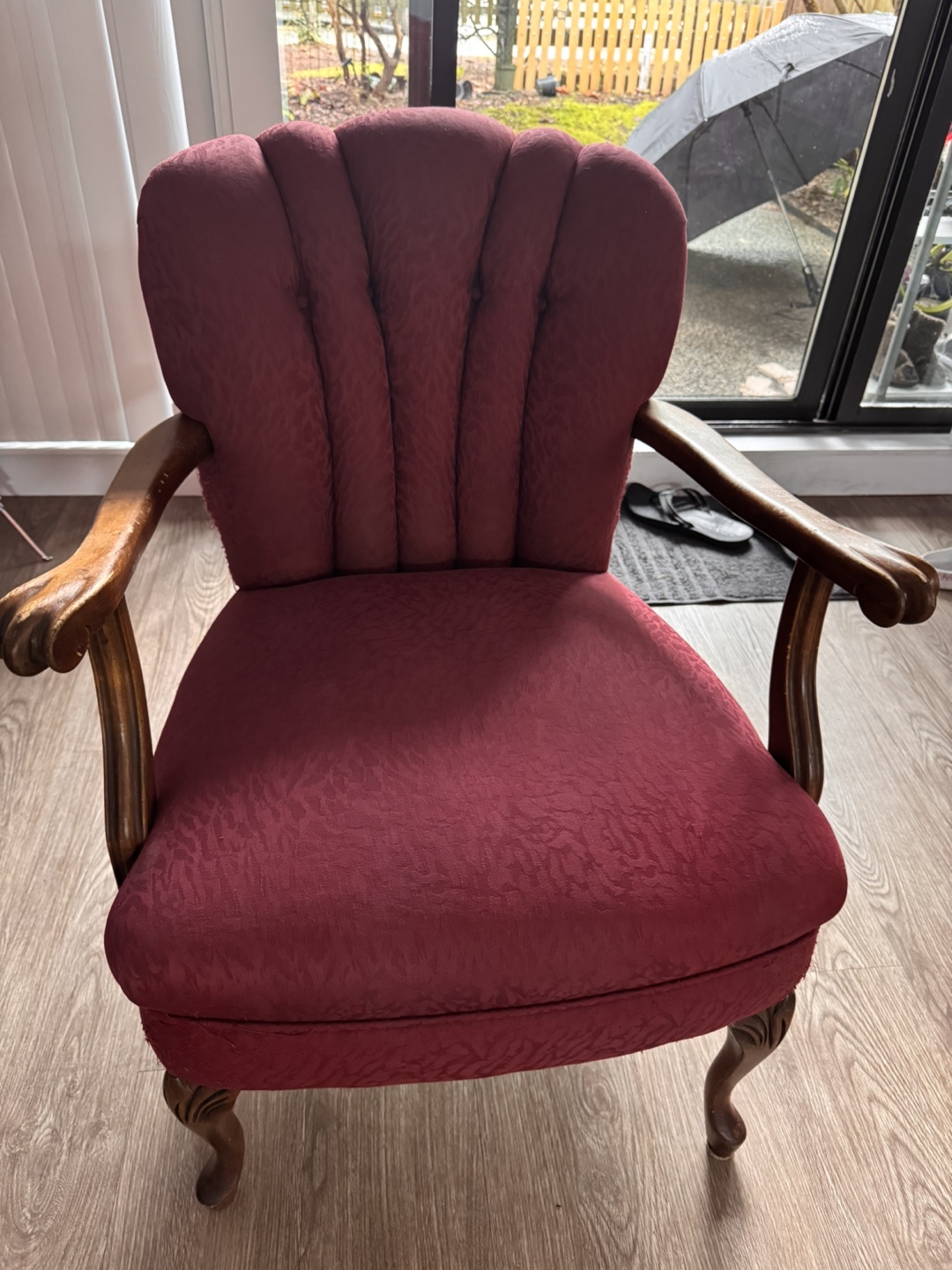 Vintage Burgundy Armchair