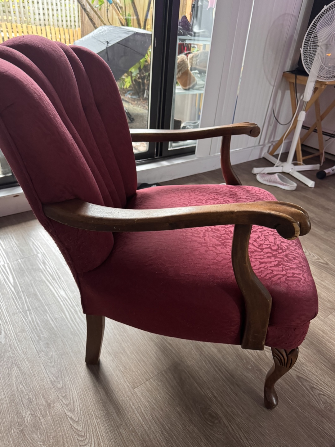 Vintage Burgundy Armchair - photo 2