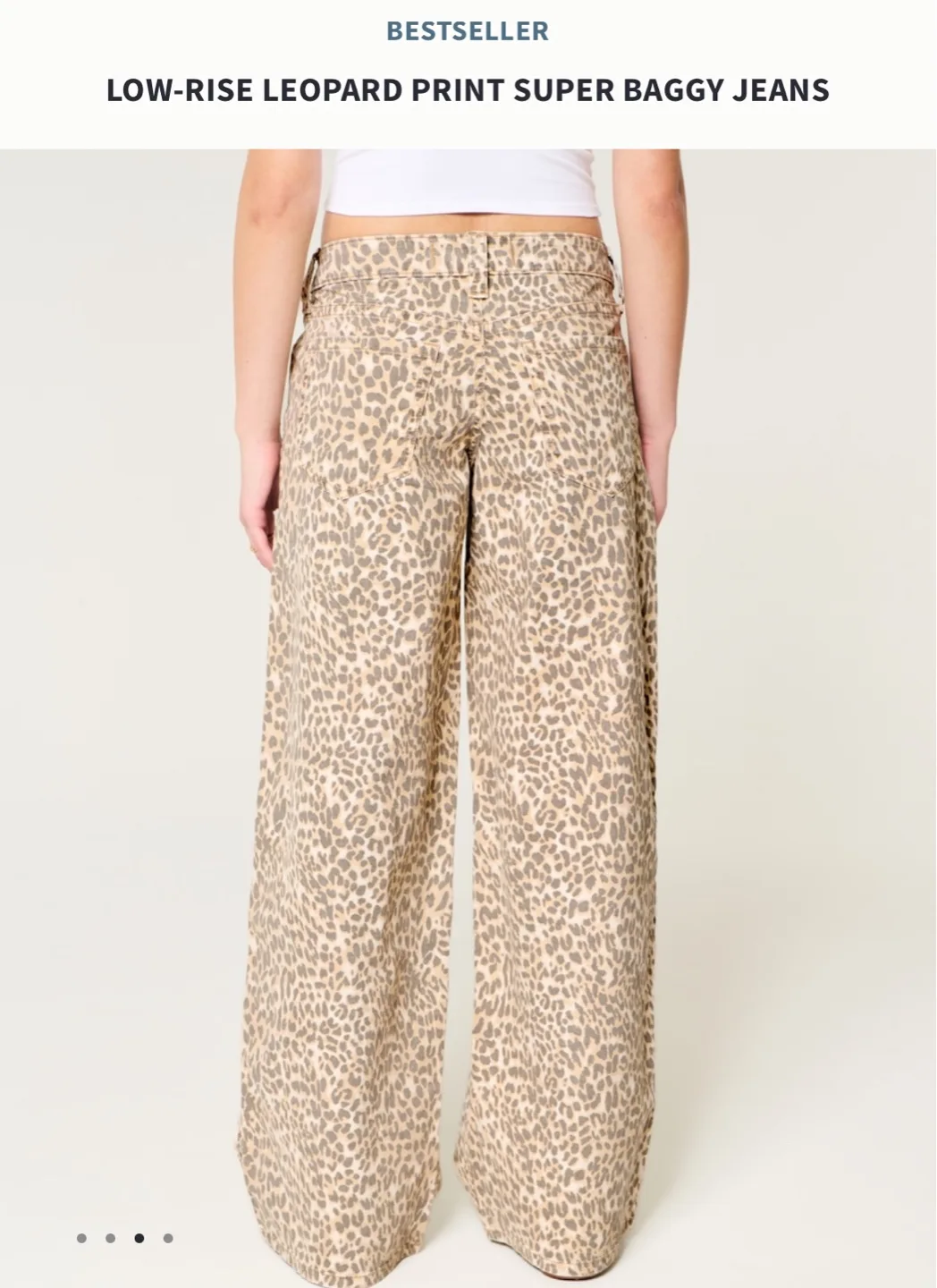 Hollister Low-Rise Super Baggy Leopard Print Jeans image indicator(4)