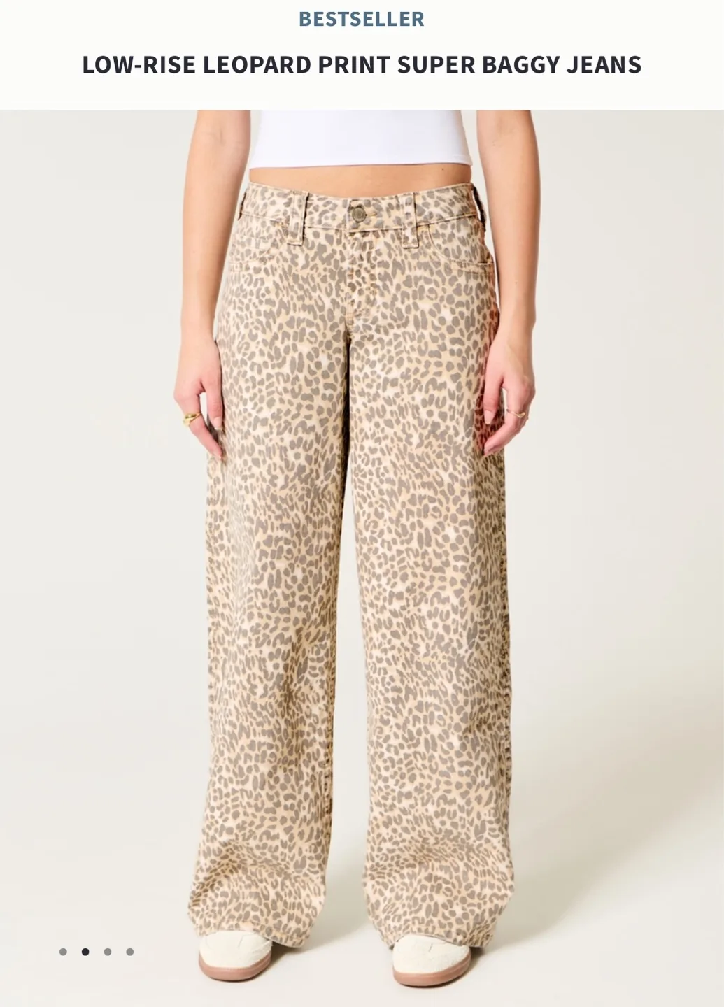 Hollister Low-Rise Super Baggy Leopard Print Jeans image indicator(5)