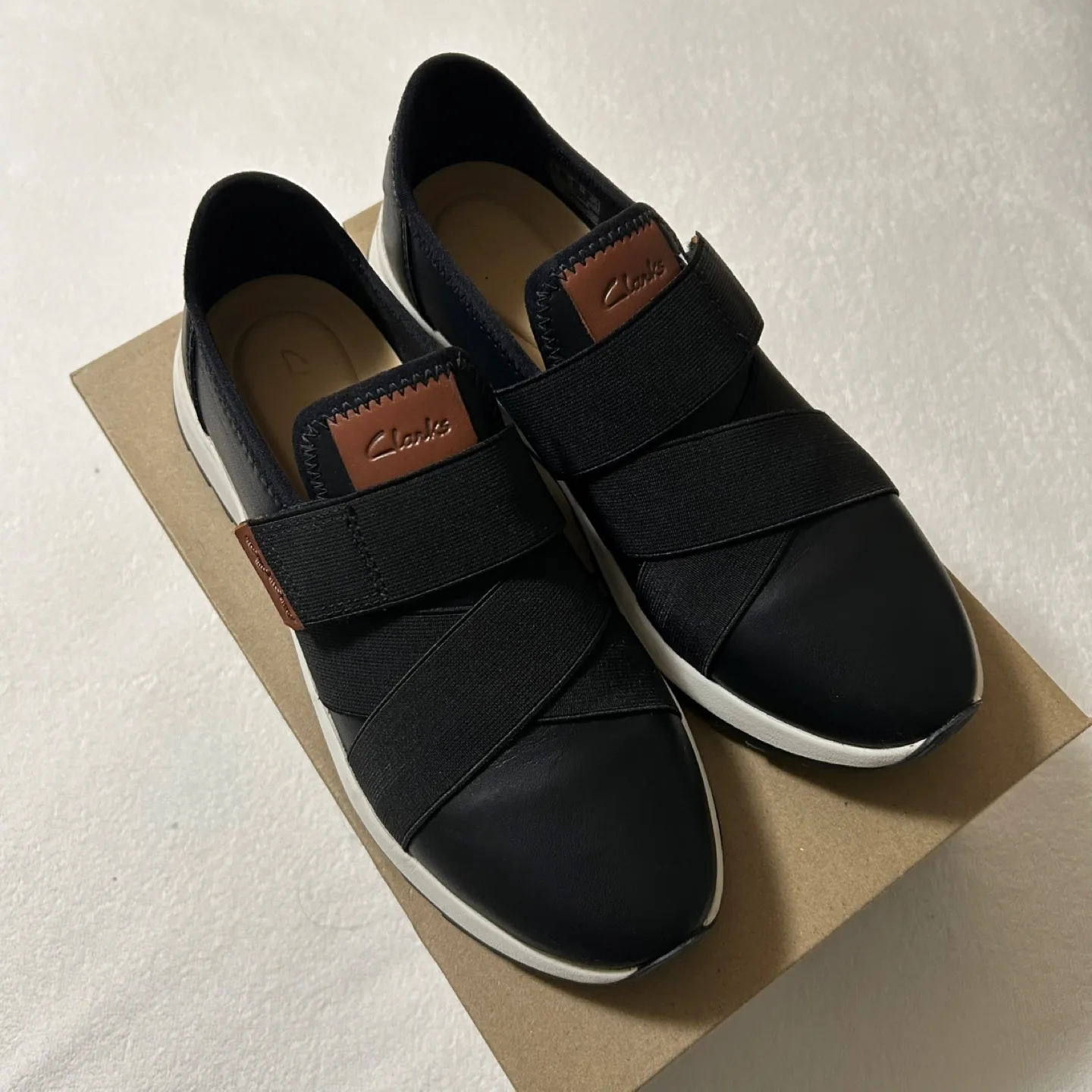 Women's Clarks Mi-X Black Slip-on Sneakers image indicator(2)