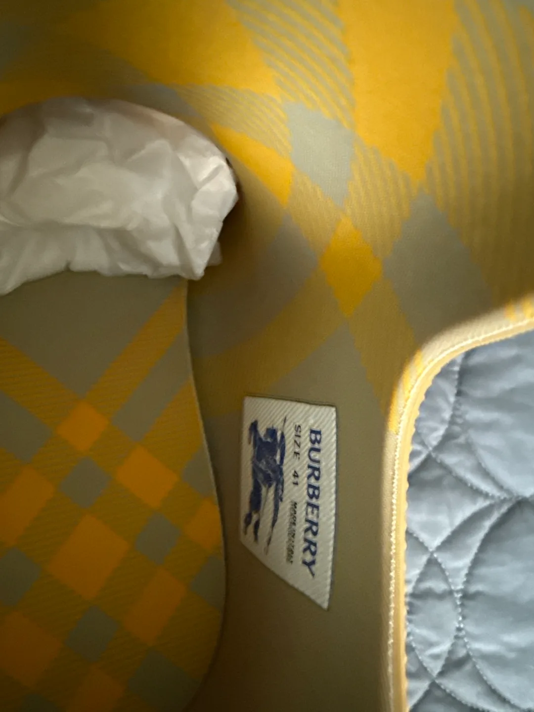 Burberry Beige Rubber Chelsea Boots - Size 41 image indicator(4)