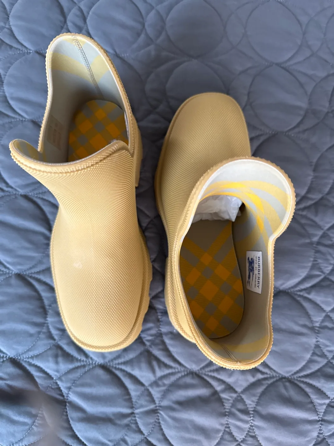 Burberry Beige Rubber Chelsea Boots - Size 41 image indicator(3)