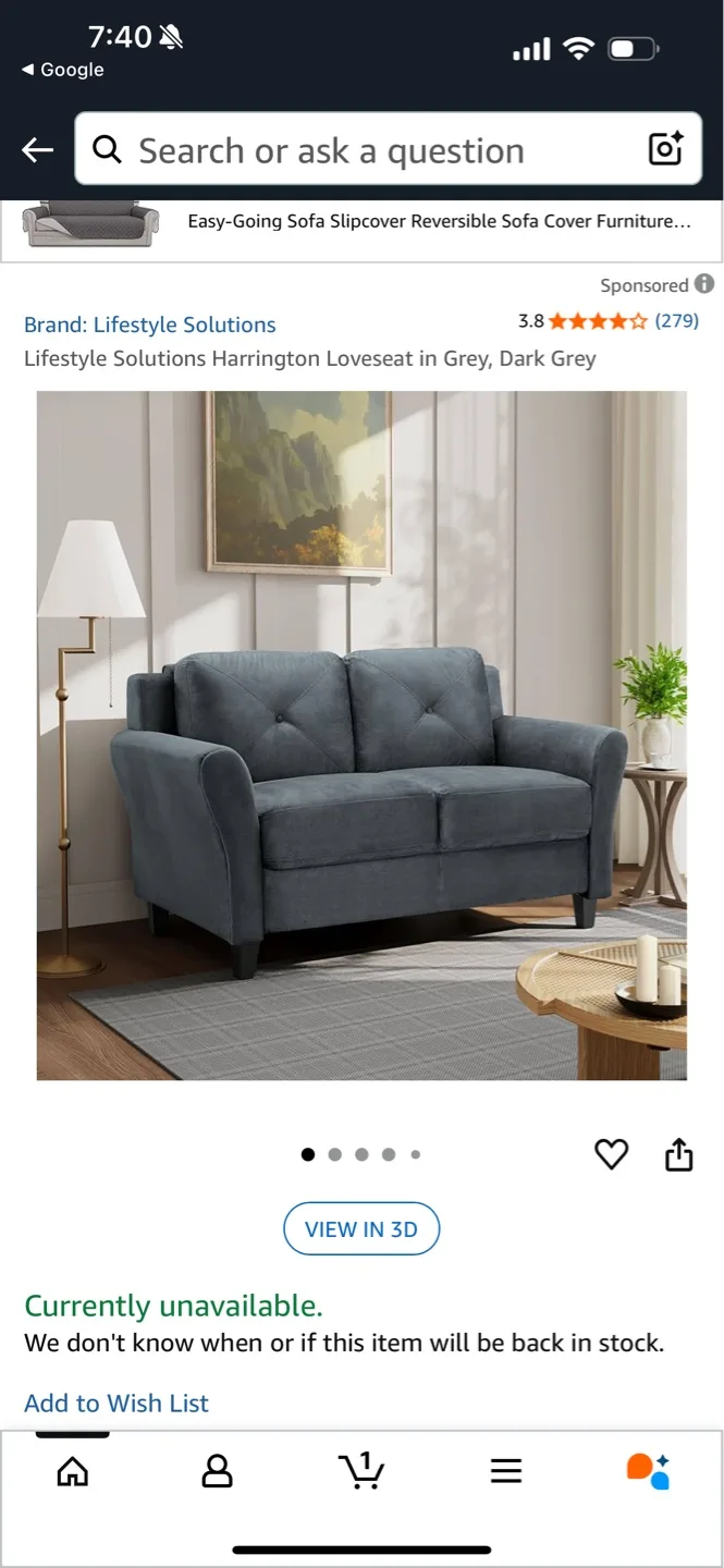 Lifestyle Solutions Harrington Loveseat - Black thumbnail