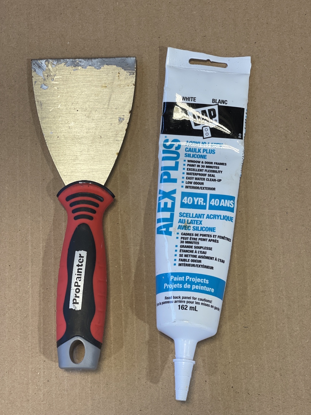 2 Putty Knives & DAP Alex Plus Caulk - photo 2