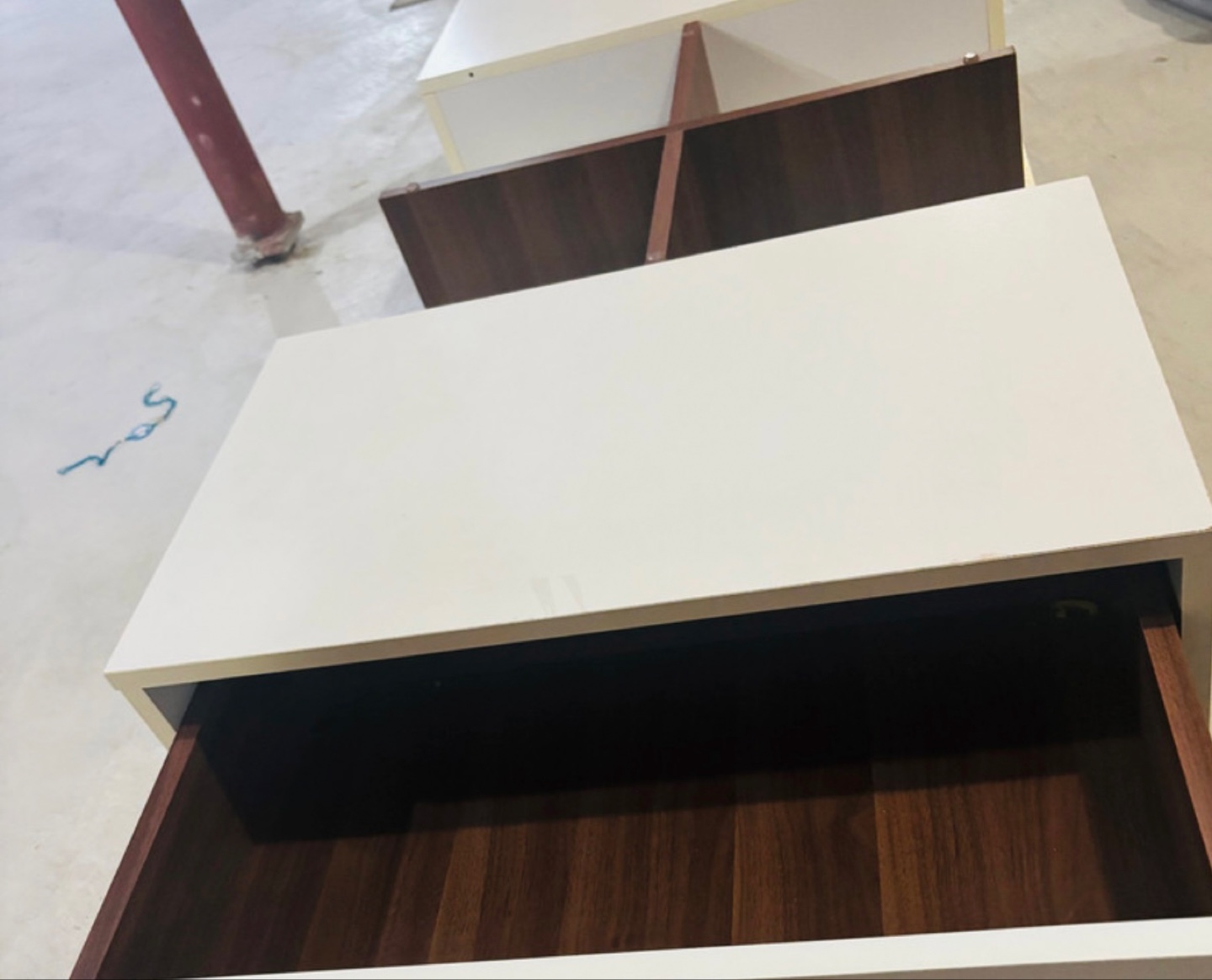 Modern Glass Coffee Table with Storage and Drawers - photo 4