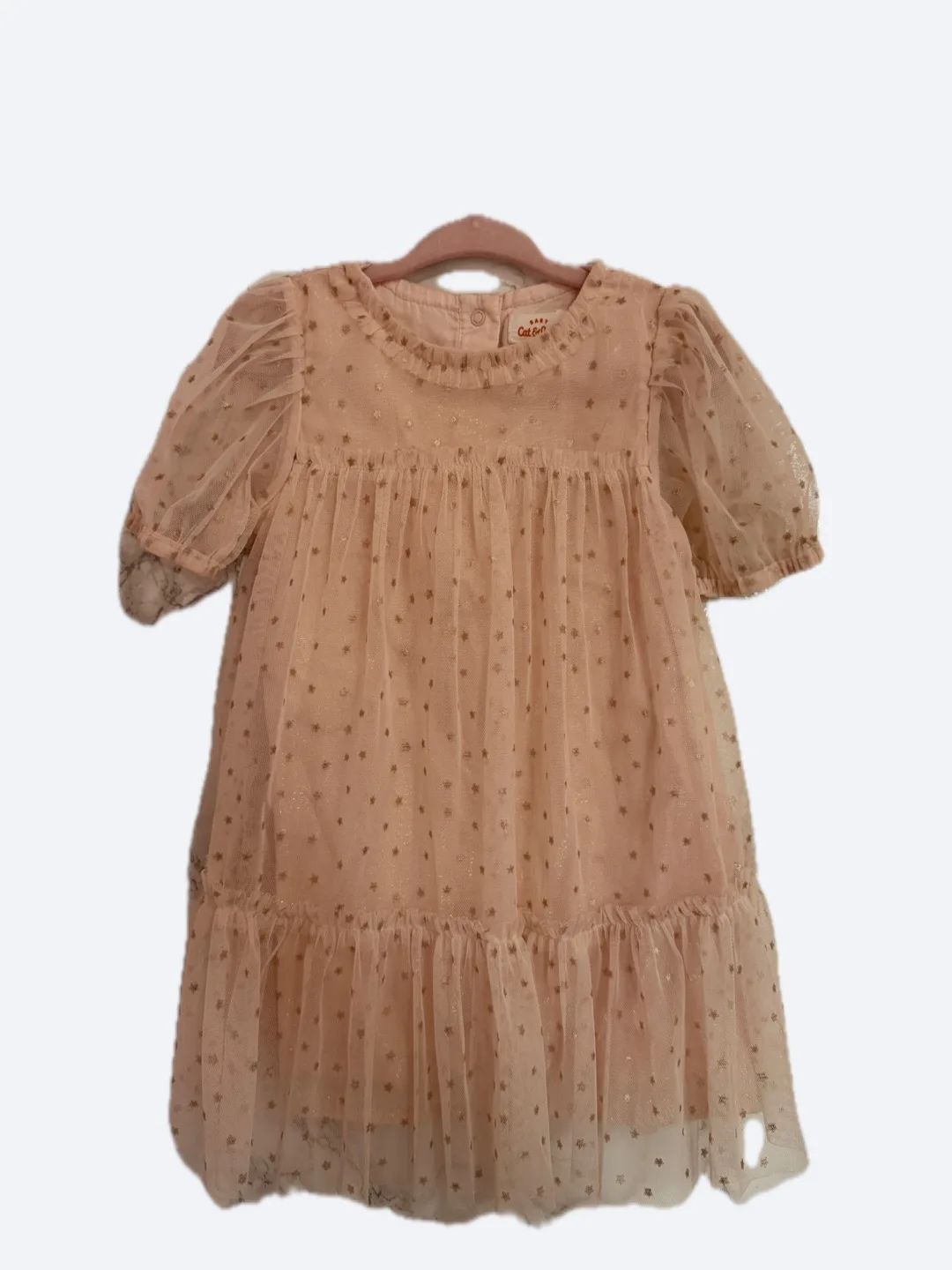Cat & Jack Baby Girl's Pink Tulle Dress with Stars thumbnail