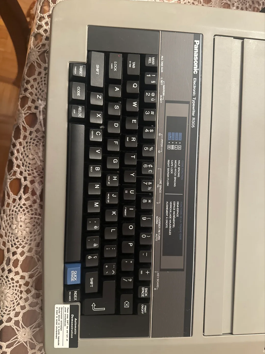 Vintage Panasonic Electronic Typewriter RX-55 image indicator(3)