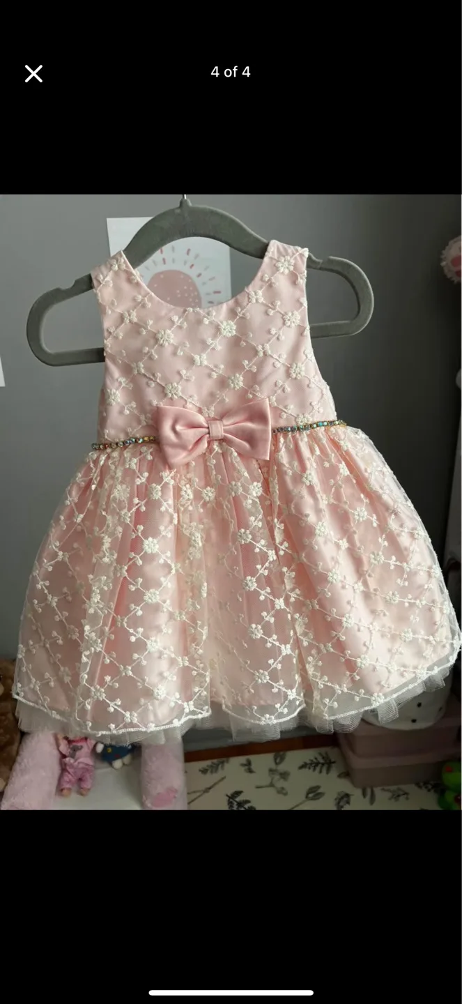 American Princess Pink Baby Girl Dress - Size 24M thumbnail