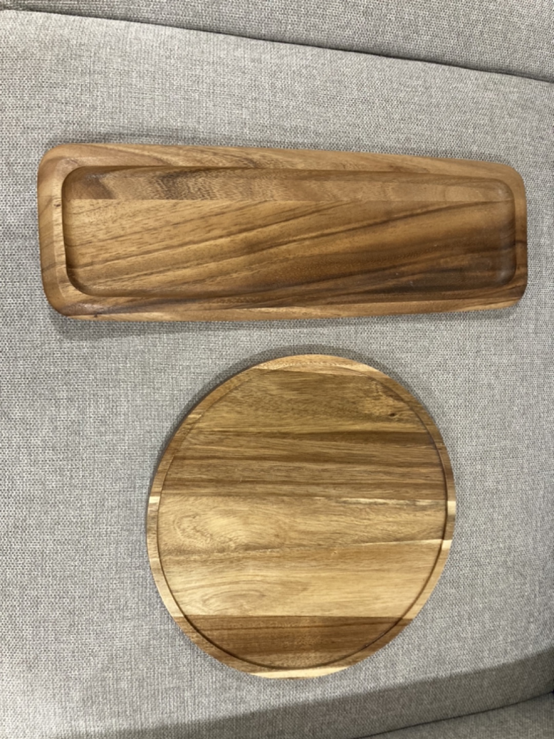 Wooden Serving Trays - Set of Two