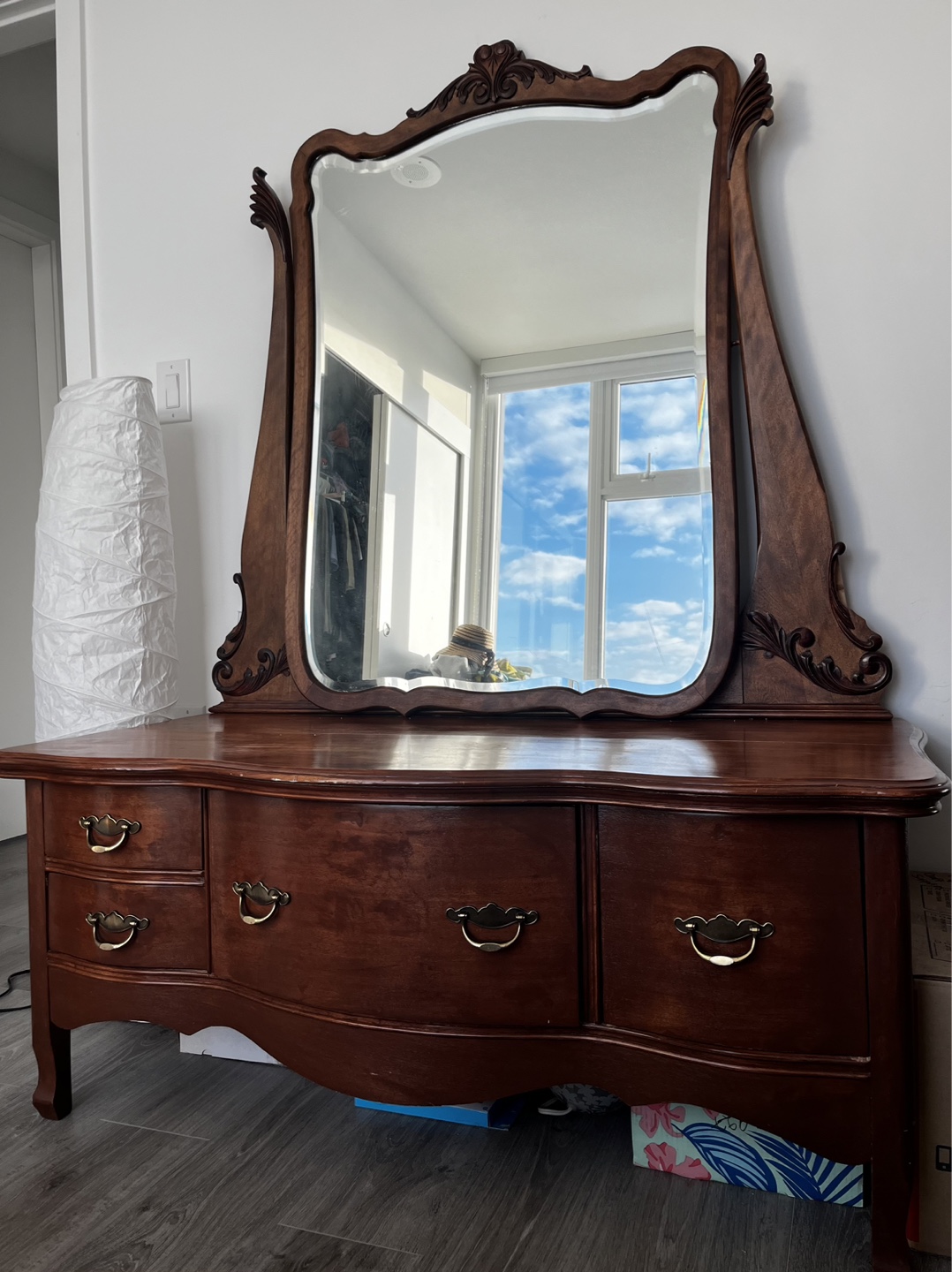 Antique Vanity with Mirror