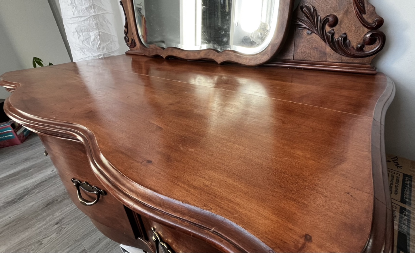 Antique Vanity with Mirror - photo 4