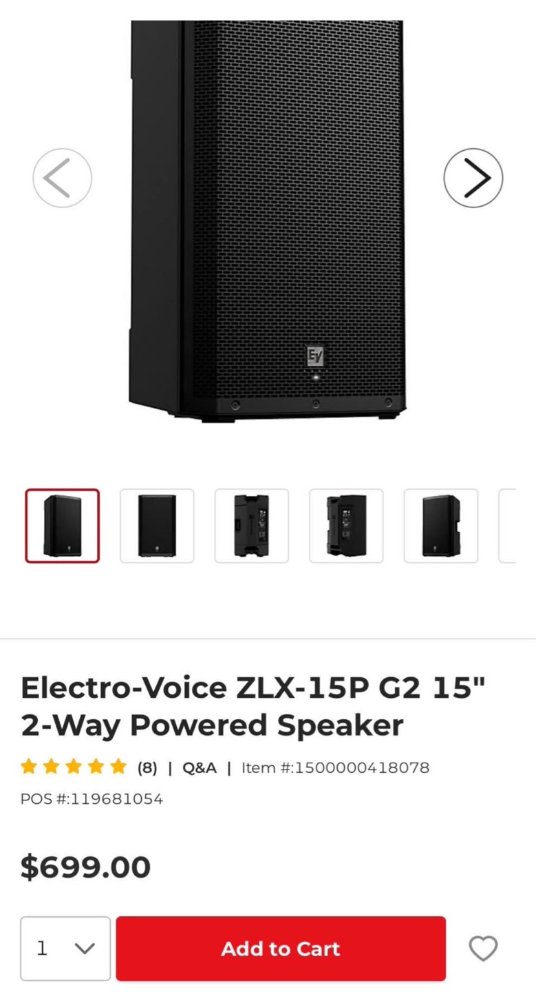 Electro-Voice ZLX-15P G2 15" 2-Way Powered Speaker - photo 3