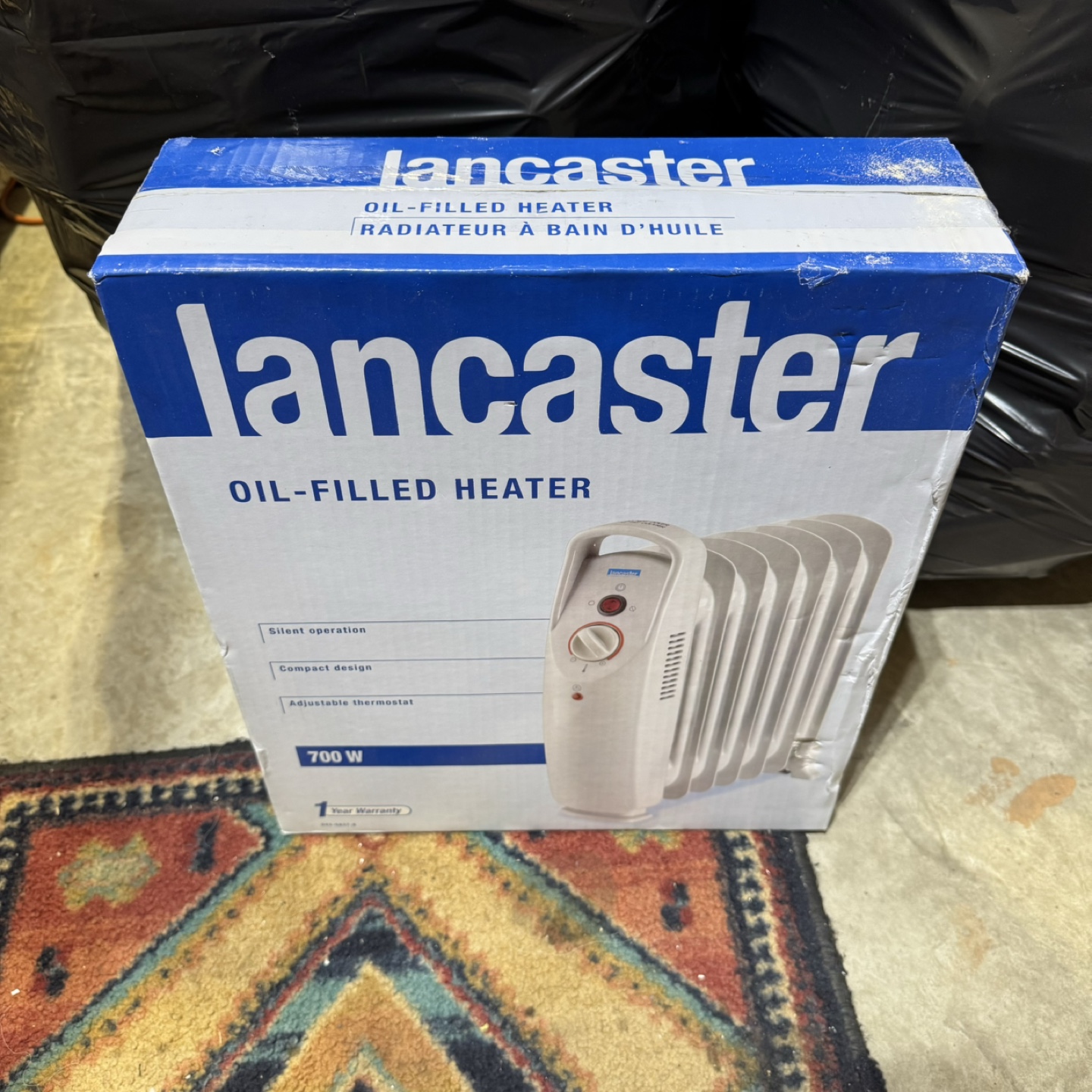Lancaster 700W Oil-Filled Radiator Heater