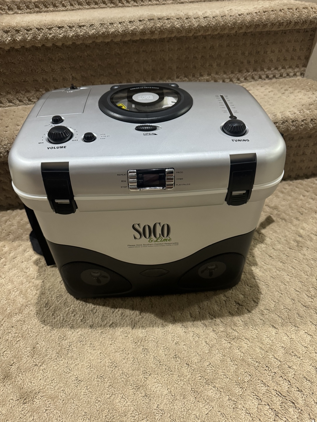 Soco & Lime Portable CD Player Radio Cooler