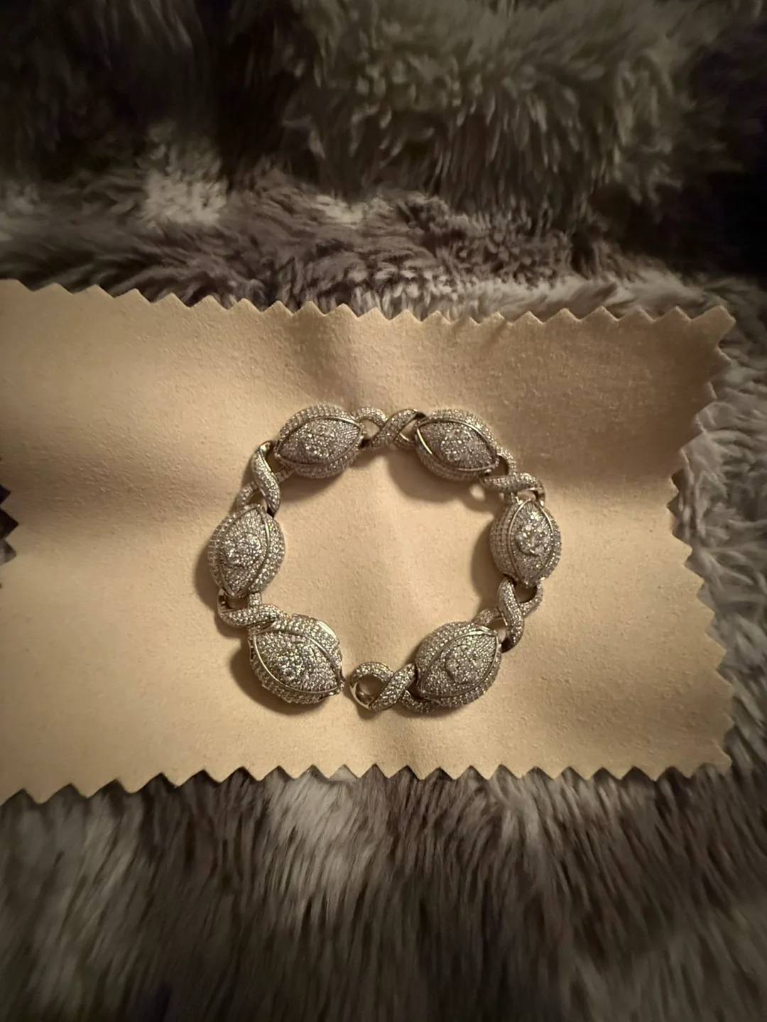 Silver Bracelet with Moissanite stones thumbnail