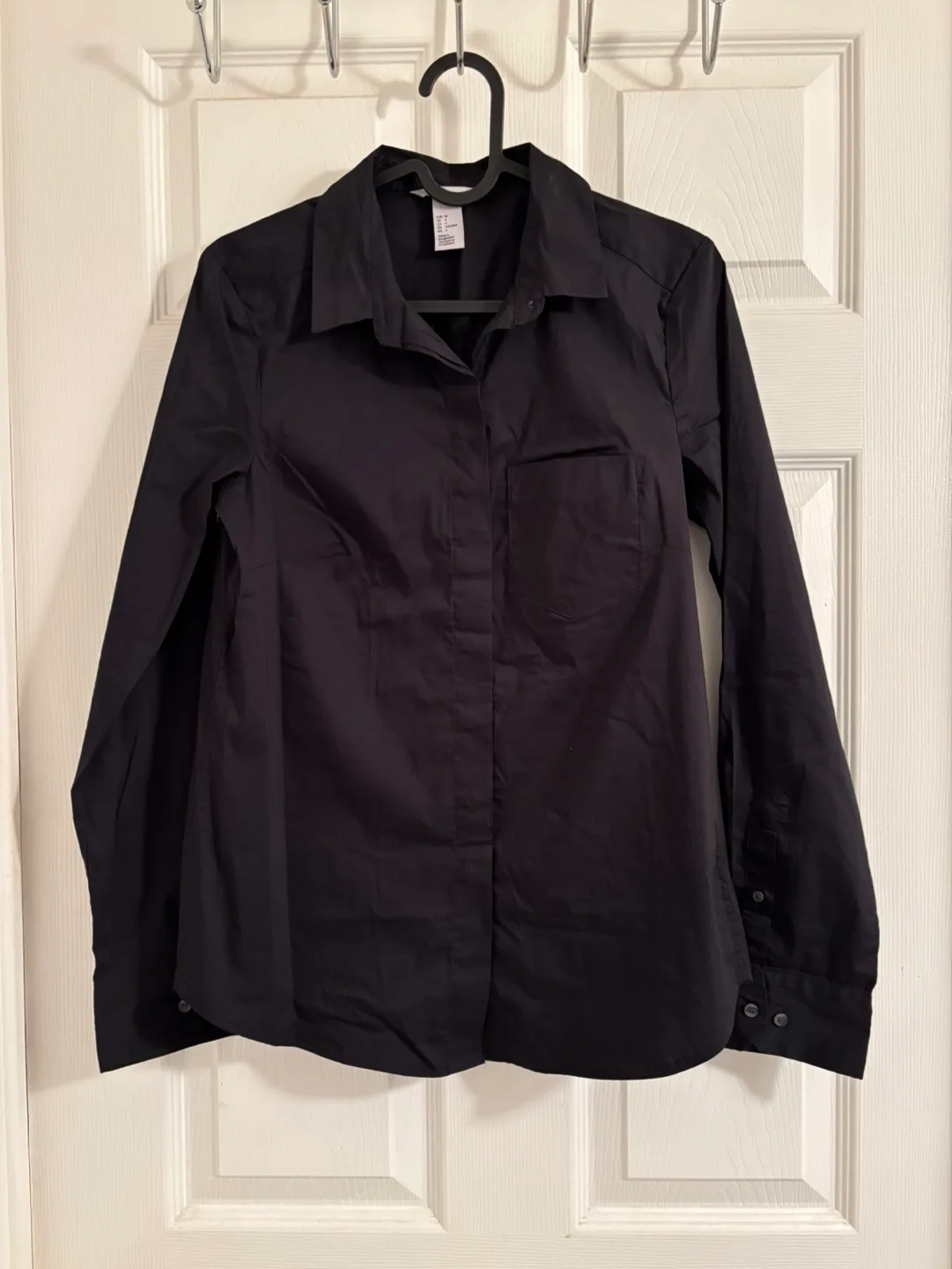 Black H&M Women's Long Sleeve Button-Down Shirt thumbnail
