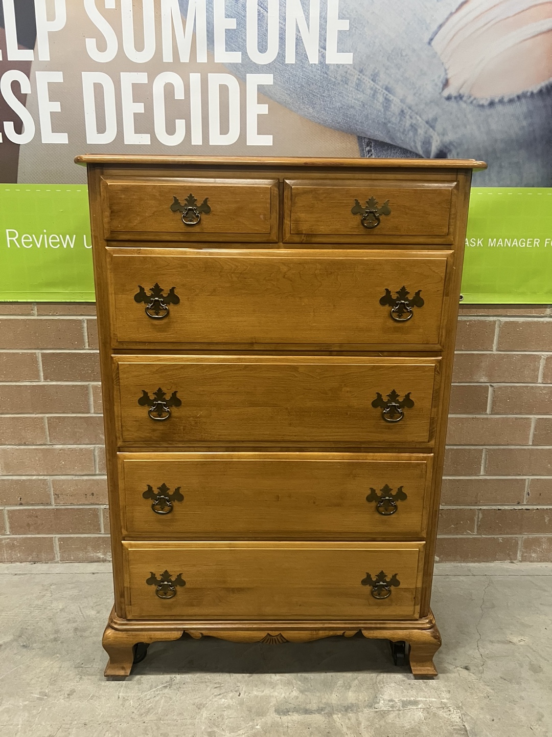 Kling Tallboy Dresser rolls on casters