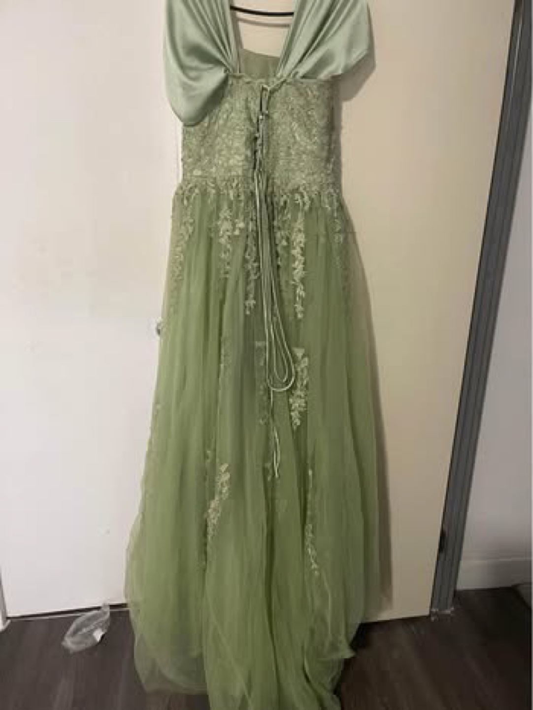Sage Green Lace Formal Gown - photo 2