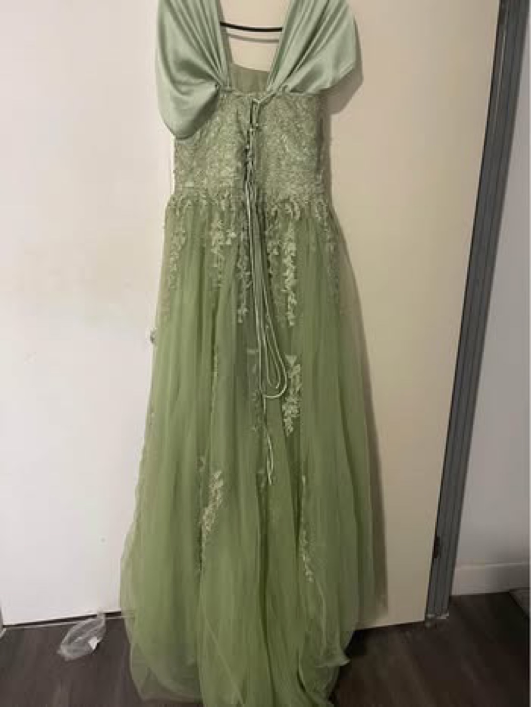 Sage Green Lace Formal Gown - photo 5