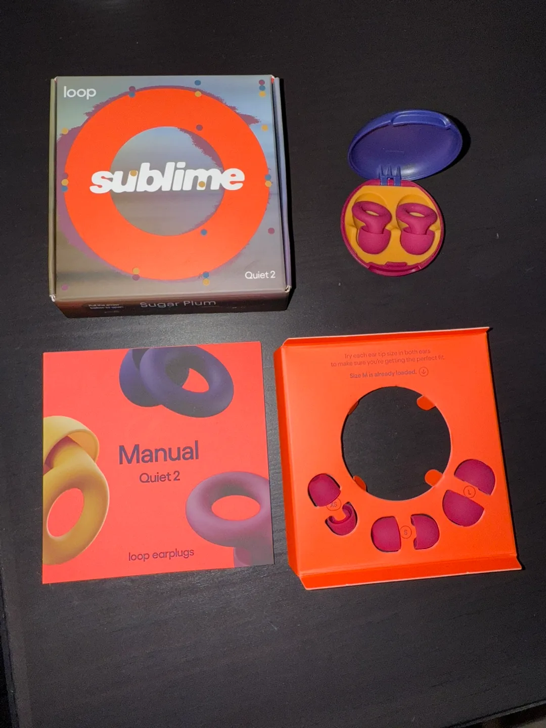 Sublime Quiet 2 Loop Earplugs - Sugar Plum thumbnail
