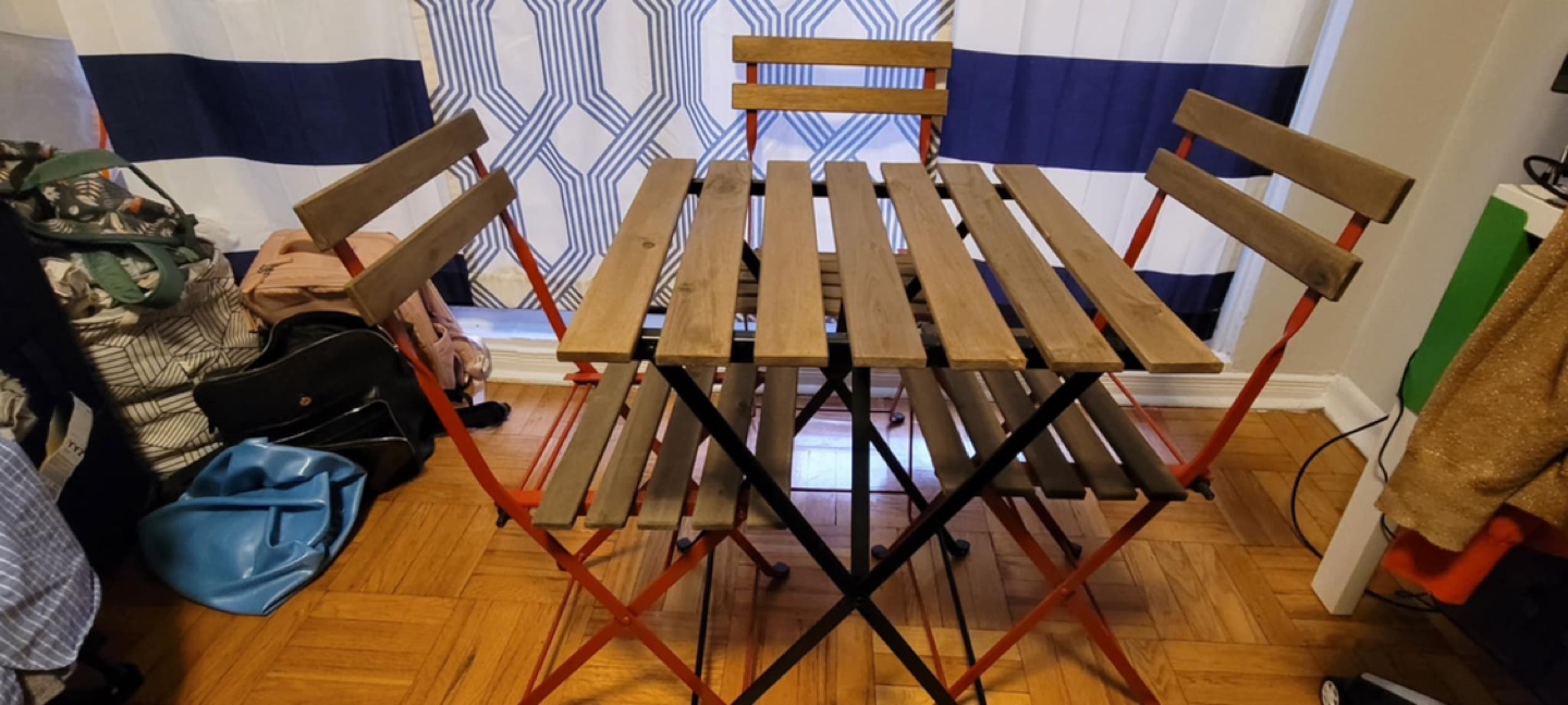 Foldable Bistro Table and Chairs Set for Outdoor or Patio - photo 2