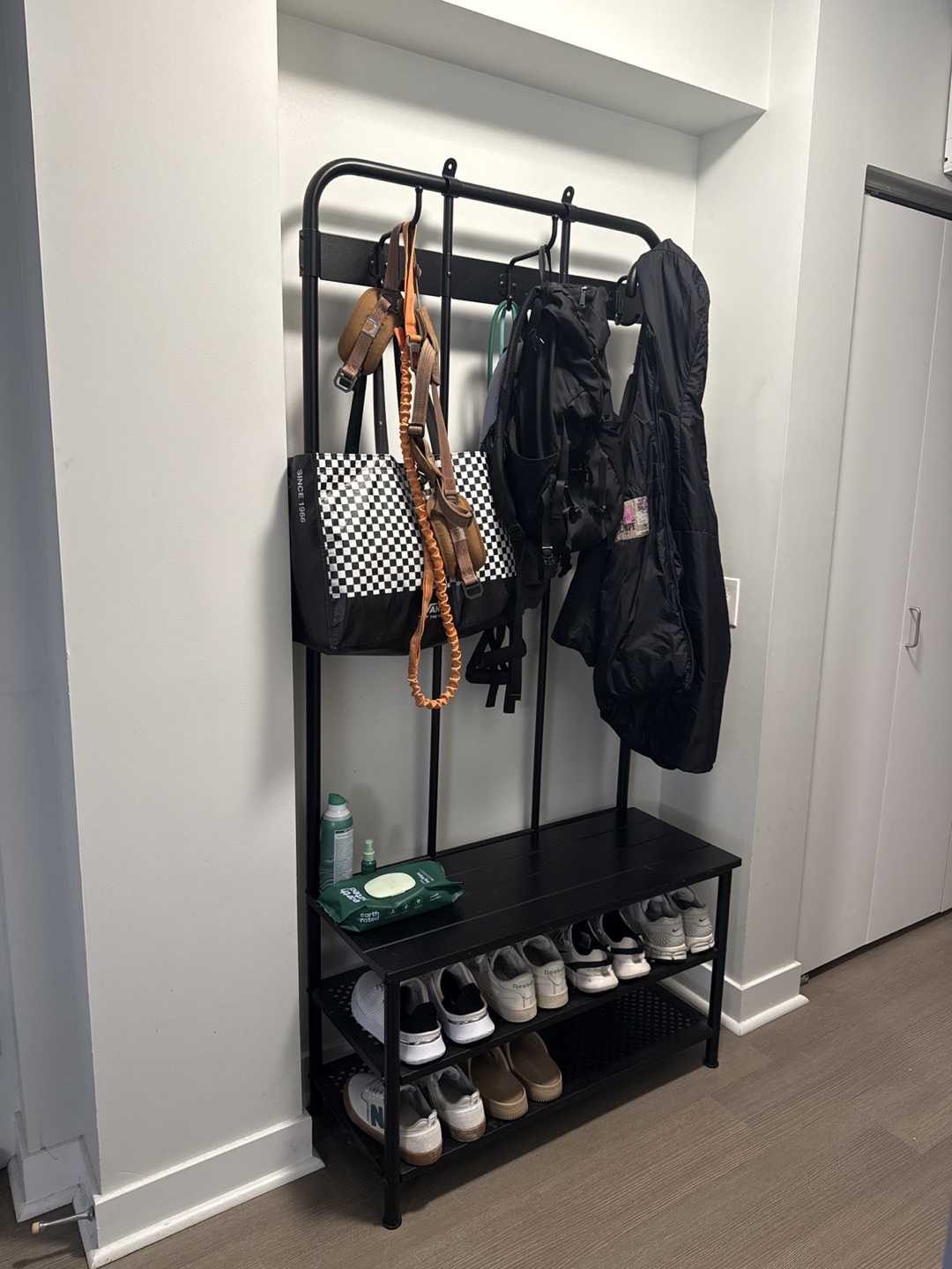 Ikea Pinning Coat rack with shoe storage bench