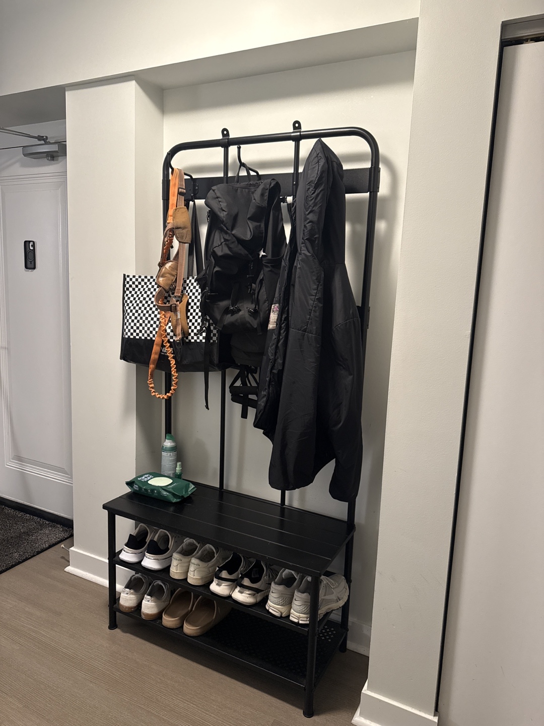 Ikea Pinning Coat rack with shoe storage bench - photo 2