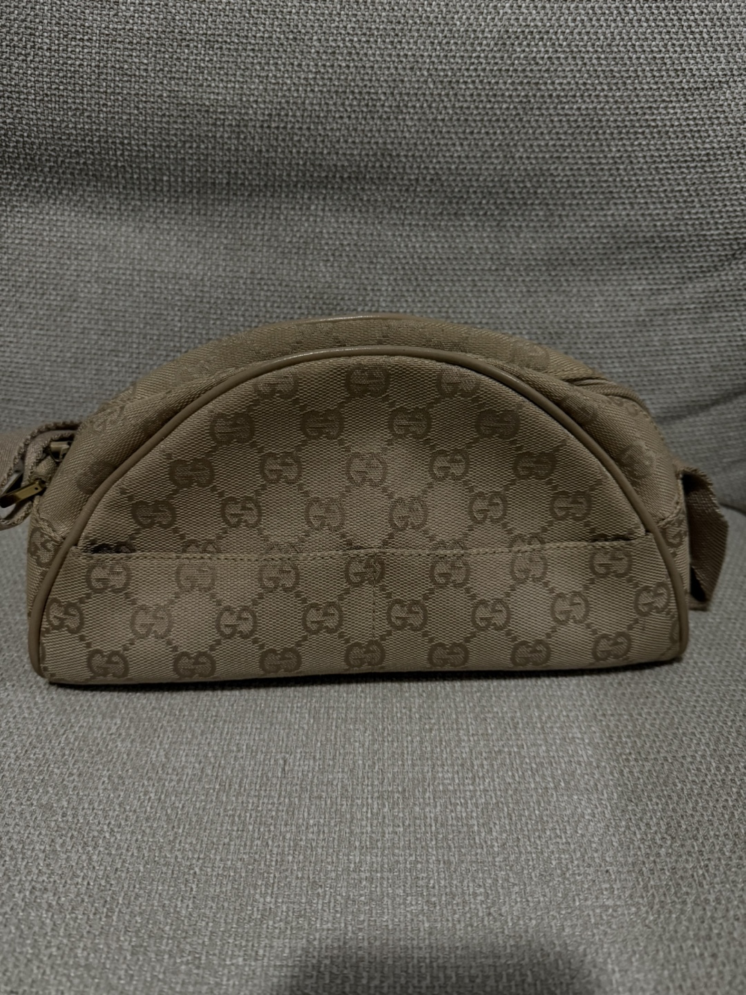 Vintage Gucci Beige GG Monogram Shoulder Bag